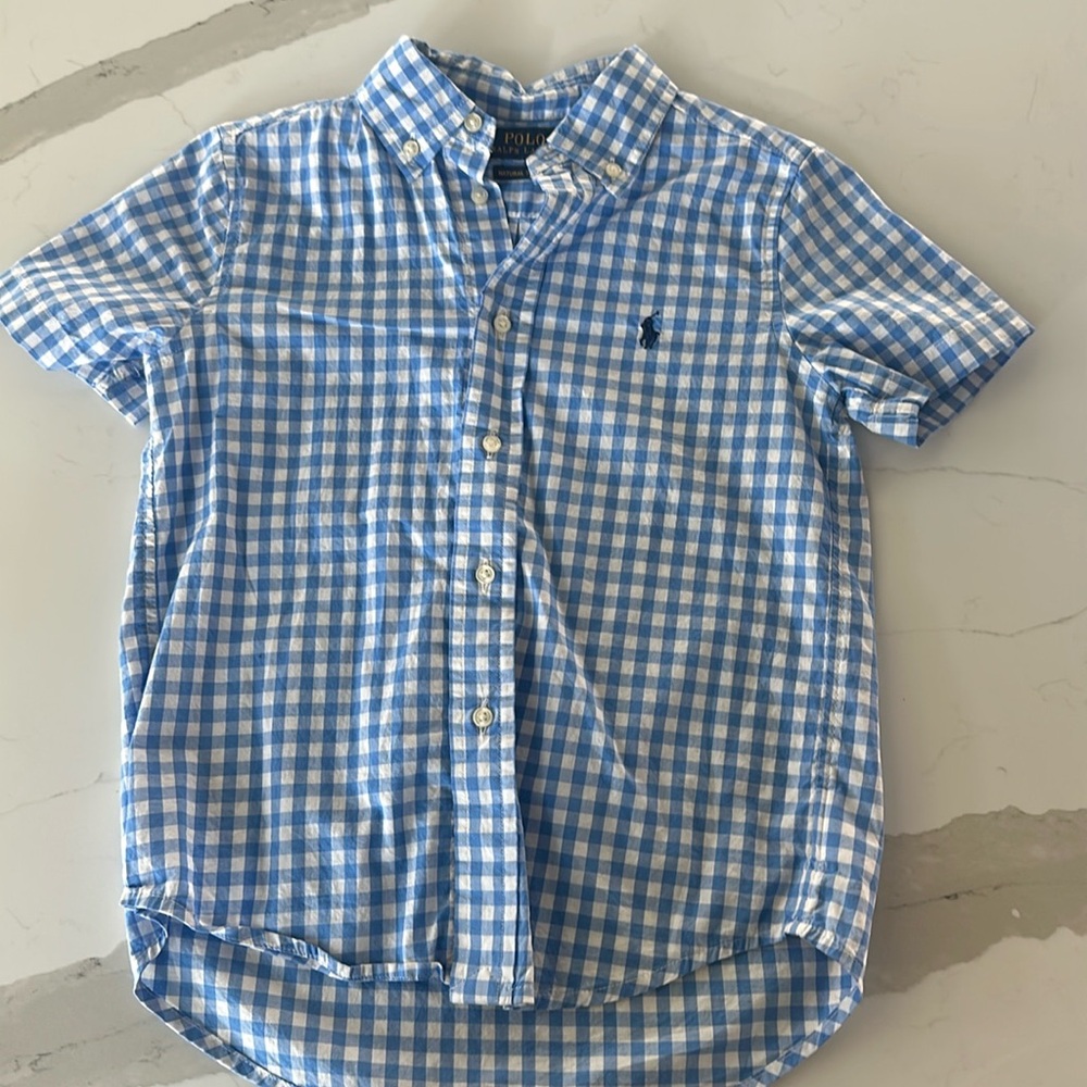 Boy’s Polo Ralph Lauren Gingham Poplin shirt sz 6